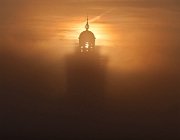 Deventer toren in de mist  (c) Henk Melenhorst : Deventer toren, mist, Deventer